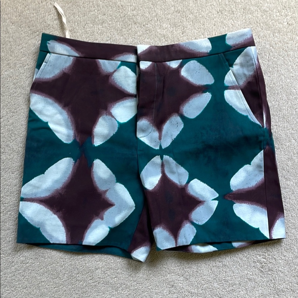 Elegant Teal and Maroon Women's Bermuda Shorts